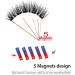 Reusable Magnetic Eyelashes | Cat Eye Lashes | Natural Look No Glue 3D False Eyelashes Kit With Applicator Reusable & Waterproof | Magnetic Lashes Velvet Black style C - Buy Online on GoSupps.com