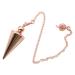 Hahhhha copper pendulum for fortunnies spiritual point Reiki copper cone trailer fortification healing dowsing pendulum metal metal pendulum spiritual lace pendulum rose gold