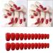 Brishow 24pcs Pink Coffin Shape Short Oval Artificial Acrylic Stick-On Nails for Women & Girls - Shop Internationally! - Buy Online on GoSupps.com