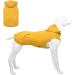 Dogs hoodie dog coat with hat & bags & linen hole soft and breathable hooded sweater for large dogs winter dog clothing inside without sleeves dog clothing from Kickred (yellow-s) s yellow