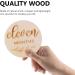 WAIZHIUA 24Pcs Baby Monthly Milestone Cards - Double Sided Wooden Prop for Newborn Photography, Baby Shower, Pregnancy Journey - 10cm Round Cards - Birth Announcement (12 Months) - Buy Online on GoSupps.com