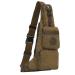 Leathario Men's PU Leather Chest Bag Shoulder Bag Crossbody Bag Casual Bag Multi-purpose Bag Brown B219