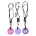 Alomejor toothing toys silicone 3pcs necklace baby cute pattern toothing toys child portable soft sensory chewing chain for newborn baby