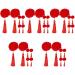 FOMIYES 15 Pairs Tassel Hair Ball Hair Clip Chinese Hair Accessories for Girls Kid Hair Accessories Barrettes for Baby Girls Pompom Hair Clips Artificial Fur The Flowers Hairpin Red Child