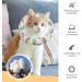 Kytpyi Cat Collar - Stain-Resistant Adjustable (17-27cm) Waterproof Cotton for Cats & Puppies Pink Feather Design - Buy Online on GoSupps.com