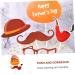 Warmhm 50 Pcs 10 Set Top Hat Father Glasses Cake Brown 10.6X8.5CM - Buy Online on GoSupps.com