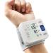 Automatic wrist Blood pressure meter: adjustable cuff + 2AAA battery and storage bag - irregular heartbeat detector & 99 measurement memory function & large LCD beige