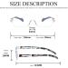 Hubeye 2-Pack Frameless Reading Glasses - Lightweight Anti-Blue Light +2.00 Dioptria for Men & Women with Glasses Holster - Mixed Colors - Buy Online on GoSupps.com