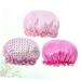 FOMIYES 3pcs Double Layer Bath Visor Hair Bonnets Set - Shower Cap, Night Sleep Cap, Elastic Bathing Cape - Buy Online on GoSupps.com