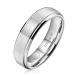 JEROOT Titanium Magnetic Rings for Men Women Step Edge Sleek Design Magnetic Rings 2 Strong Magnets with Jewelry Gift Box Silver 5mm R 1/2(3500 Gauss) Silver-5mm R 1/2