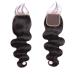 Mila Real Hair Lace Closure (4 " 4") Free Part Body Wave Brazilian Virgin Hair Human Remy Hair Lace Closure Natural Black Hair 20 "/50cm 50cm Free Part