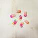 Colorful Flower Short Square Press on Nails - 24Pcs A11 | Full Cover Acrylic False Nails for Women - Buy Online on GoSupps.com