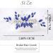 IYOU Women Bridal Hair Comb Blue Flower Hair Piece Party Wedding Hair Accessories for Bride and Bridemaids - Buy Online on GoSupps.com