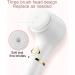 Electric Face Wash Brush - White Electric Face Scrubber | 3 Brush Heads Electric Exfoliate Facial Cleansing Brush | Waterproof Facial Cleanser Brush | Rechargeable Face Cleaner Brush for Massaging - Buy Online on GoSupps.com