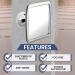 Mirrorvana Fogless Shower Mirror for Shaving | Anti-Fog, Shatterproof, 360 Swivel | 6.3x6.3 (Chrome) - Buy Online on GoSupps.com