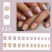 SINLOV Medium Long Square Fake Nails Purple Orange French False Nail Glossy Full Cover False Nails Press on False Nails for Women and Girls - Buy Online on GoSupps.com