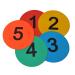Eco Walker 8inch Numbered Floor Spot Markers 1-5