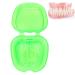 Prostheses-bathtui retainer case prosthesis cleaning cup prosthesis bathtui prosthesis bathtui box soothing container colored storage box for false teeth with sieve basket (green)