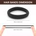 100 Pcs Black Seamless Hair Ties for Thick & Curly Hair - 1.77 Diameter Elastic Bands for Women - Buy Online on GoSupps.com