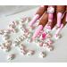 Vnsport Hello Kitty 60Pcs/Lot Cute Resin Nail Art Charms Happy Animals Jelly Gummy Sweet Candy 3D Nail Decoration DIY Nail Accessories (60PCS  Mixed 2 Pink Color)