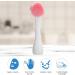 Food Grade Silica Gel Deep Cleansing Face Brush Silicone Face Brush for Facial (Pink and White Single Head) - Buy Online on GoSupps.com