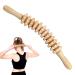 Massage roller wood massage roller with handle fascia roll wood fascia rod wood curved wooden massage roller anti -cellulite massage device for muscle relaxation body shape gua Sha massage