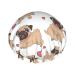 White Brown Pug Shower Cap for Women Double Waterproof Layers Bathing Shower Hat Large Designed for all Hair One Size White Brown Pug