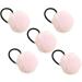 Pom Pom Hair Bobbles Ponytail Holder with Ball - Women's Ponytail Furry Ball Hair Band | Fashionable Hair Rope Furry Ball Hair Bobbles for Daughter Sister Friends Wife Family light pink - Buy Online on GoSupps.com