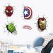 Superhero Spiderman Hulk Shield 3D Wall Stickers - Bedroom & Living Room Wall Decor - Buy Online on GoSupps.com