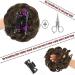 RPAEOY Dark Brown Hair Parts Dutt with Bracket - Curly Wavy Hair Tie & Messy Bun Clamp - Synthetic Hair Scrunchy for Women - Buy Online on GoSupps.com