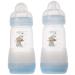 MAM Easy Start Anti-Colic Bottle 9oz (2 count) MAM Baby Bottle with Medium Flow Nipple Breastfed Baby Feeding Essentials Boy ( Packaging May Vary ) boy Anti-Colic Bottle(2 count)
