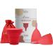 Edicare menstrual cup menstrual cup contains two cups 1 sterilizer and 1 carrying bag medical silicone soft 100% safe (S - original edition S) 1 piece (1 Pack) S - Original edition