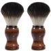 TSOLAY 2x men shaving brush shave wooden handle face Bart cleaning device High quality per salon tool safety razor brush