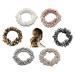 6 PCS Crystal Pearl Hair Ties Beaded Bracelet Hair Bands Elastic Hair Ropes with Pearl Ponytail Holders for Women Girls(Color B)