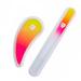 Glass Nail Files for Natural Nails 2PC Set  Comfort Ergonomic Nail Filers for Arthritis  Tendonitis  Carpal Tunnel Solution for Nail Care by Bona Fide Beauty Czech Glass Sunset