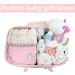 Large Pink Dots Baby Diaper Caddy Organizer - Nursery Storage Basket for Girl - Portable Tote Bag for Changing Table and Travel - Buy Online on GoSupps.com