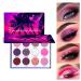 UOCK Purple Matte Shimmer Eyeshadow Palette | 12 Colors, High Pigment & Long-Lasting Glitter | Waterproof Pink Multi-Color Makeup - Buy Online on GoSupps.com