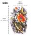 Yesallwas Temporary Tattoo 6 Sheets - Koi Fish, Lotus, Gold Carp Black Fashion Body Stickers - Arm, Shoulder, Chest & Back Tattoo for Men and Women - Buy Online on GoSupps.com