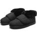 ZHENSI Women's Adjustable Slippers Extra Wide Swollen Feet Diabetic Shoes Memory Foam Non-Slip Elderly Black - Buy Online on GoSupps.com