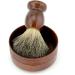 Pure Badger Hair Shaving Brush with Natural Wood Mug and Hand-Made Soap - Barber Set - Buy Online on GoSupps.com