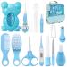 VicBou 13pcs Baby Grooming kit Newborn Baby Care Accessories with Bag Baby Hair Nail Thermometer Care Set Baby Healthcare Set for Newborn Infant Toddler Girls & Boys blue 13pcs