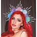 JeVenis Silver Shell Headband and Accessories Silver Halo Crown Hairpiece Mermaid Hair Band Hair Band with Spikes