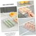 Uonlytech Egg Storage Box Bandejas Para Comida Fridge Crisper Refrigerator Hanging Egg Holder re-usable White 30.5X20X8.5cm - Buy Online on GoSupps.com