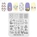Nail Stamping Plate Easter Theme Image Design Templates Rabbit Easter Eggs Pattern Manicure Printing DIY Nail Art Tools FE015