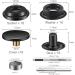 72pcs (18sets) 15MM Snap Fastener Kit - High-Grade Metal Snaps for Leather, Bags, Jeans, Clothes - Black - Buy Online on GoSupps.com