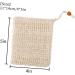 WOONEKY 4pcs Handmade Soap Bag Natural Sisal Soap Saver Soap Pouch Mesh Bags Cotton Linen White - Buy Online on GoSupps.com