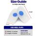 Kids Heel Cups & Inserts for Sever's Disease & Heel Pain Relief | Gel Cushions for Plantar Fasciitis | Size 2-5 (3 Pairs - Blue - Buy Online on GoSupps.com