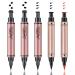 Pinkiou 2 in 1 Double-headed Eyeliner Stamps Set Black Liquid Eye Liner Pen With Eye Makeup Stamp Long Lasting & Waterproof Smudgeproof Eyeliner Tattoo Tool for Women  Easy to Use (5Pcs)