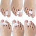 Toe Separator for Overlapping Toes  Bunion Corrector for Women and Men  Big Toe Alignment & Corrector Toes  Bunion Pads Toe Spacers  Toe Straightener for Hallux Valgus & Bunion Relief -6 Pairs (White)
