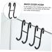GLEAVI 4pcs Door Hook Clothes Rack Heavy Duty Metal Storage Hook Home Storage Hook Stainless Steel Glass 12X5CM Black 4 - Buy Online on GoSupps.com